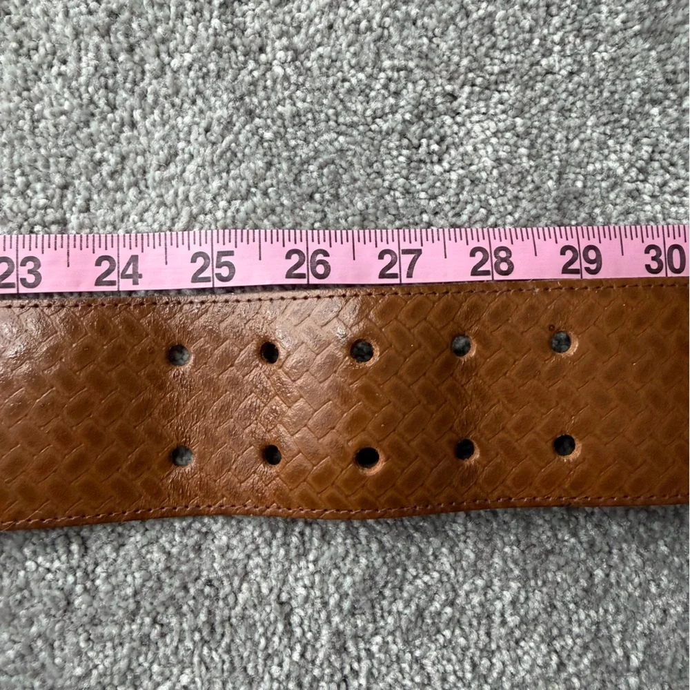Vintage Robbie Nelson Brown Leather Belt, Made in USA, Women's Small